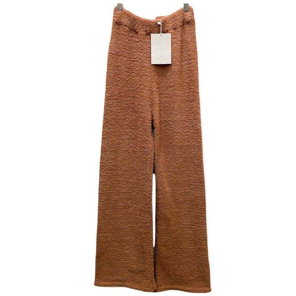 Morrisday Kimmy Loungewear Women's Size M Wide Leg Super Soft Robe Pants Brown